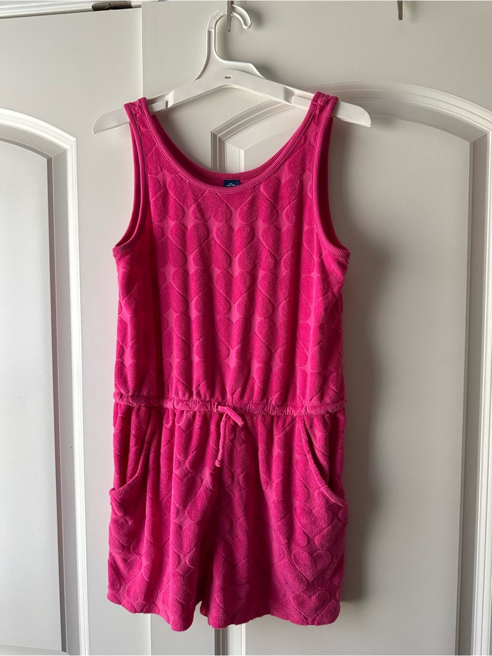 Girls XL Old Navy Hot Pink Terry Romper Cover Up